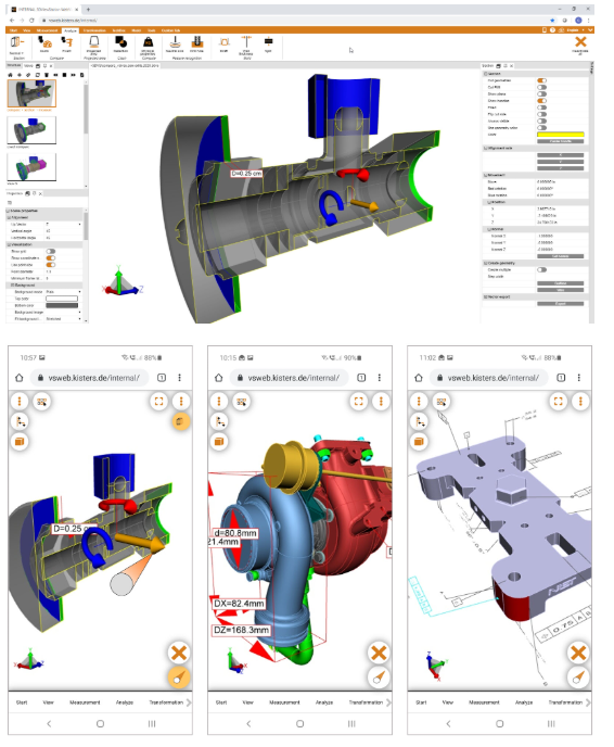 3DViewStation WebViewer: CAD-Analysen und PMI auf allen Endgeräten nutzen