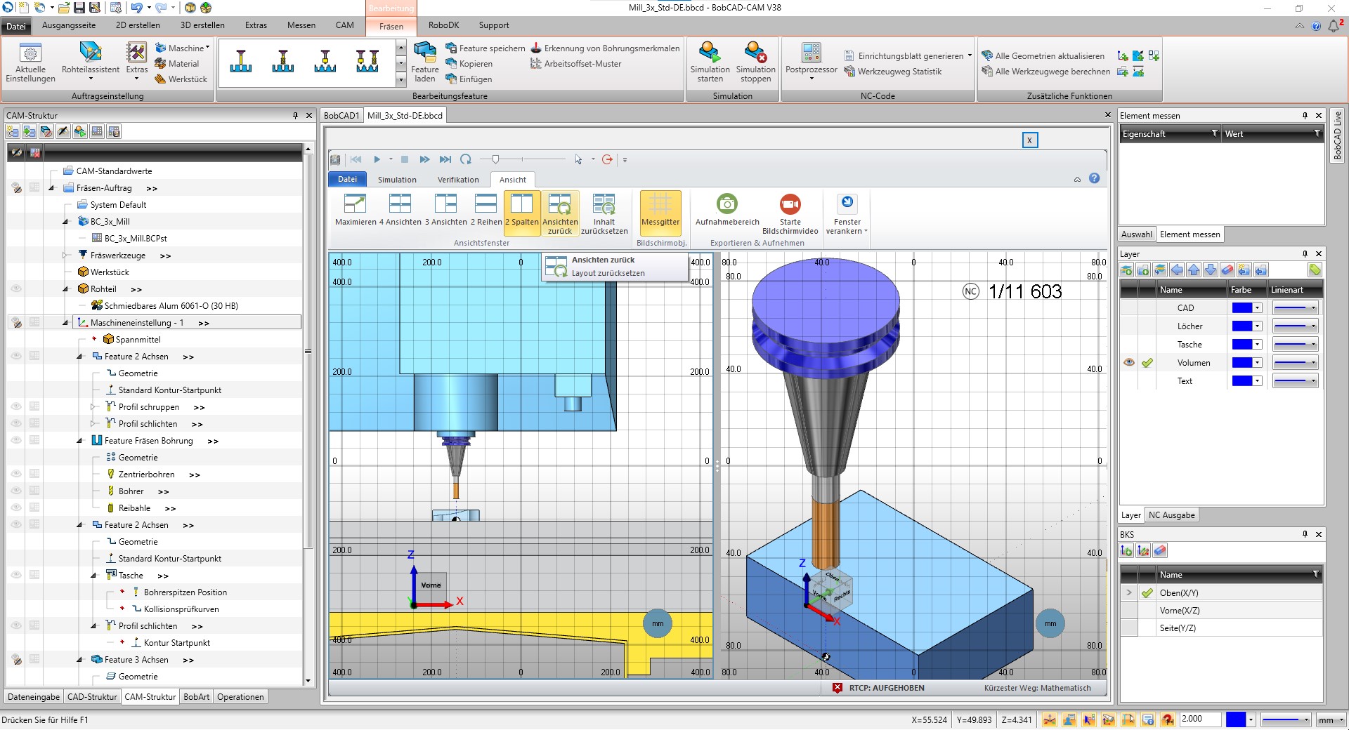 bobcad-cam Effizienz